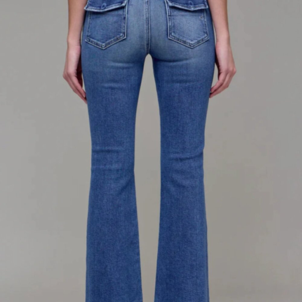Hidden Happi Flare Patch Pocket Jeans - Picture 2 of 6